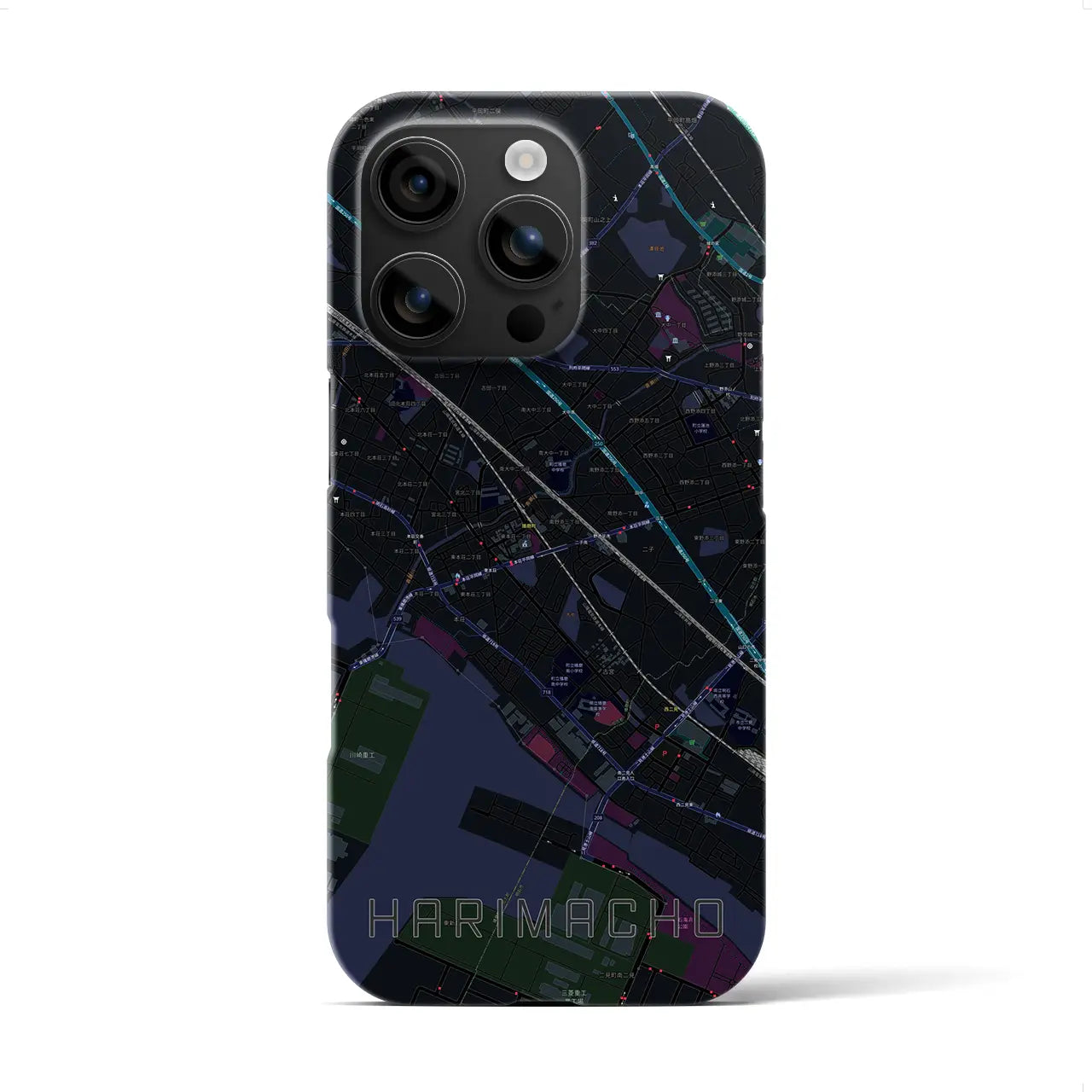 【播磨町(兵庫県)】地図柄iPhoneケース(バックカバータイプ)