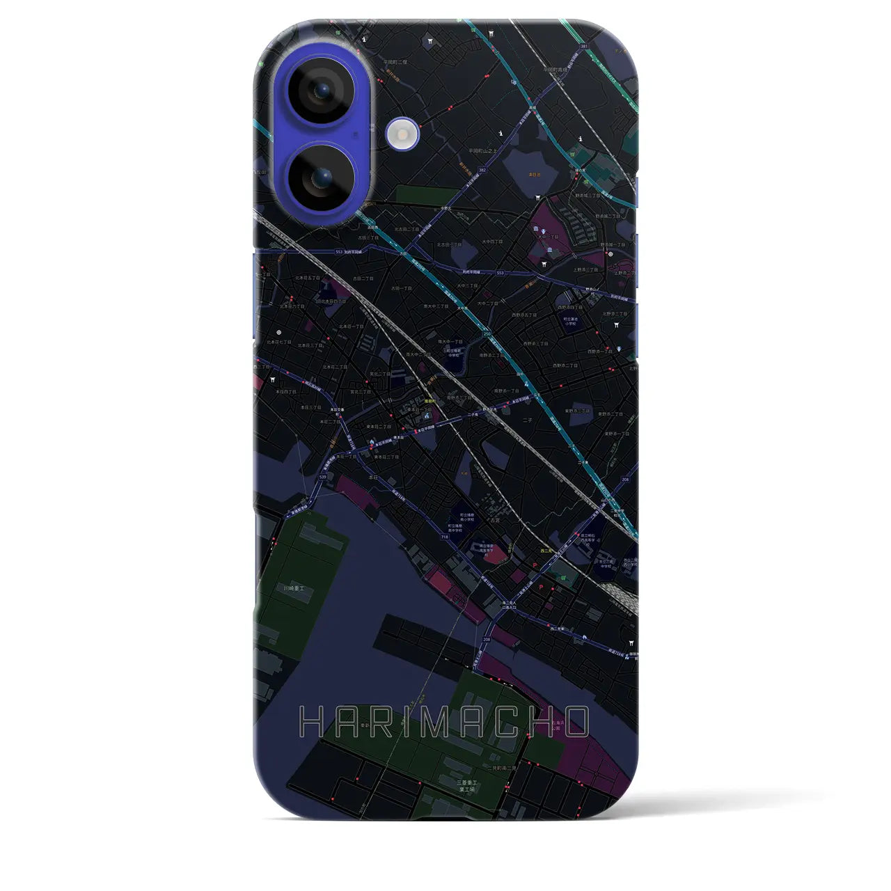 【播磨町(兵庫県)】地図柄iPhoneケース(バックカバータイプ)