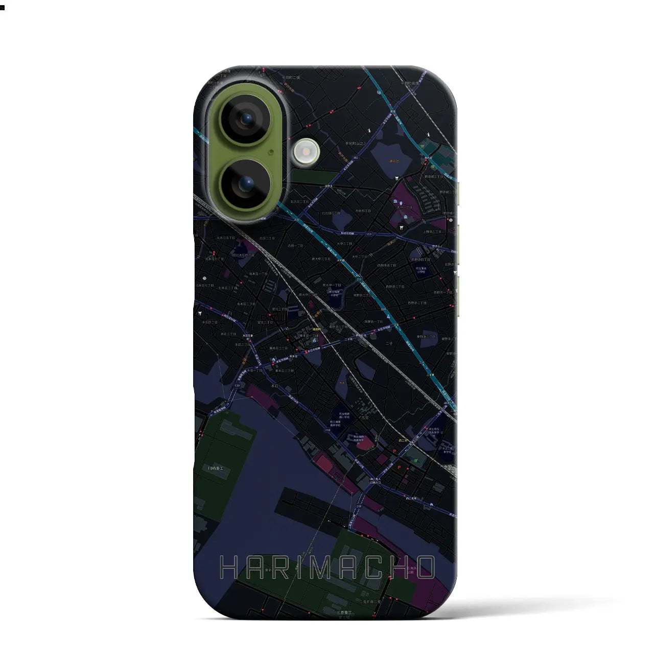 【播磨町(兵庫県)】地図柄iPhoneケース(バックカバータイプ)