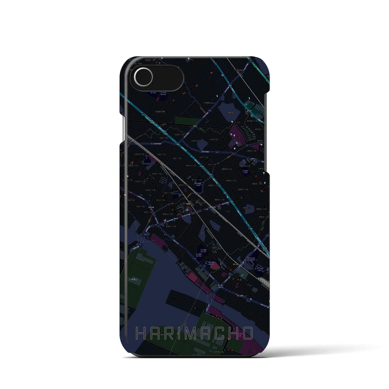 【播磨町(兵庫県)】地図柄iPhoneケース(バックカバータイプ)