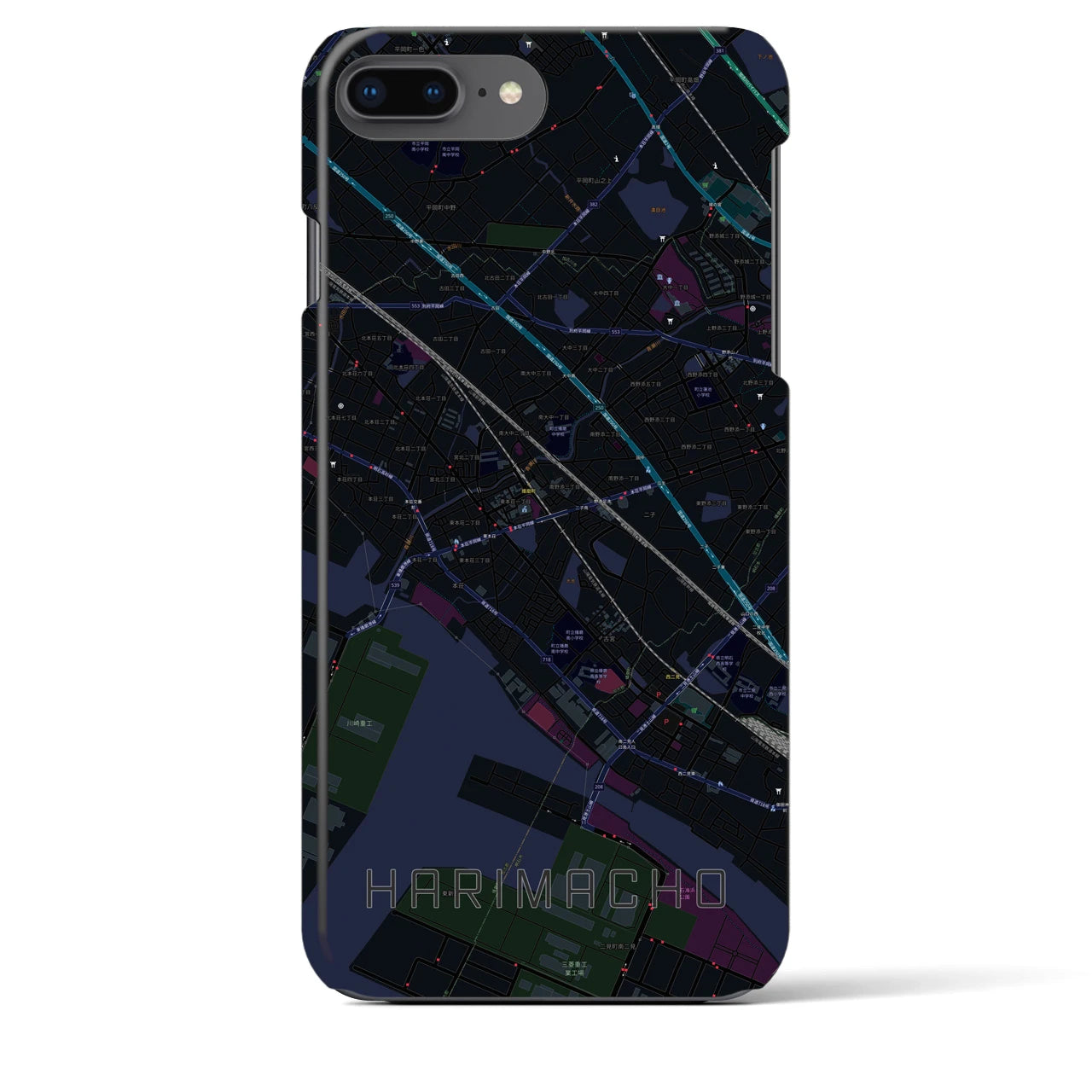 【播磨町(兵庫県)】地図柄iPhoneケース(バックカバータイプ)