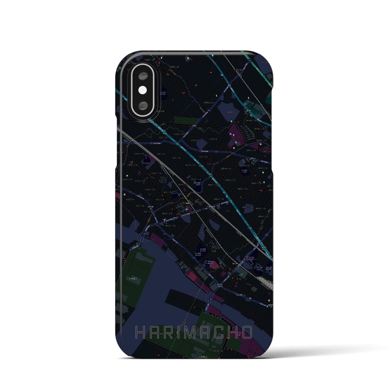 【播磨町(兵庫県)】地図柄iPhoneケース(バックカバータイプ)