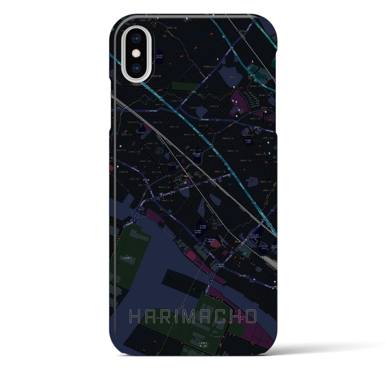 【播磨町(兵庫県)】地図柄iPhoneケース(バックカバータイプ)