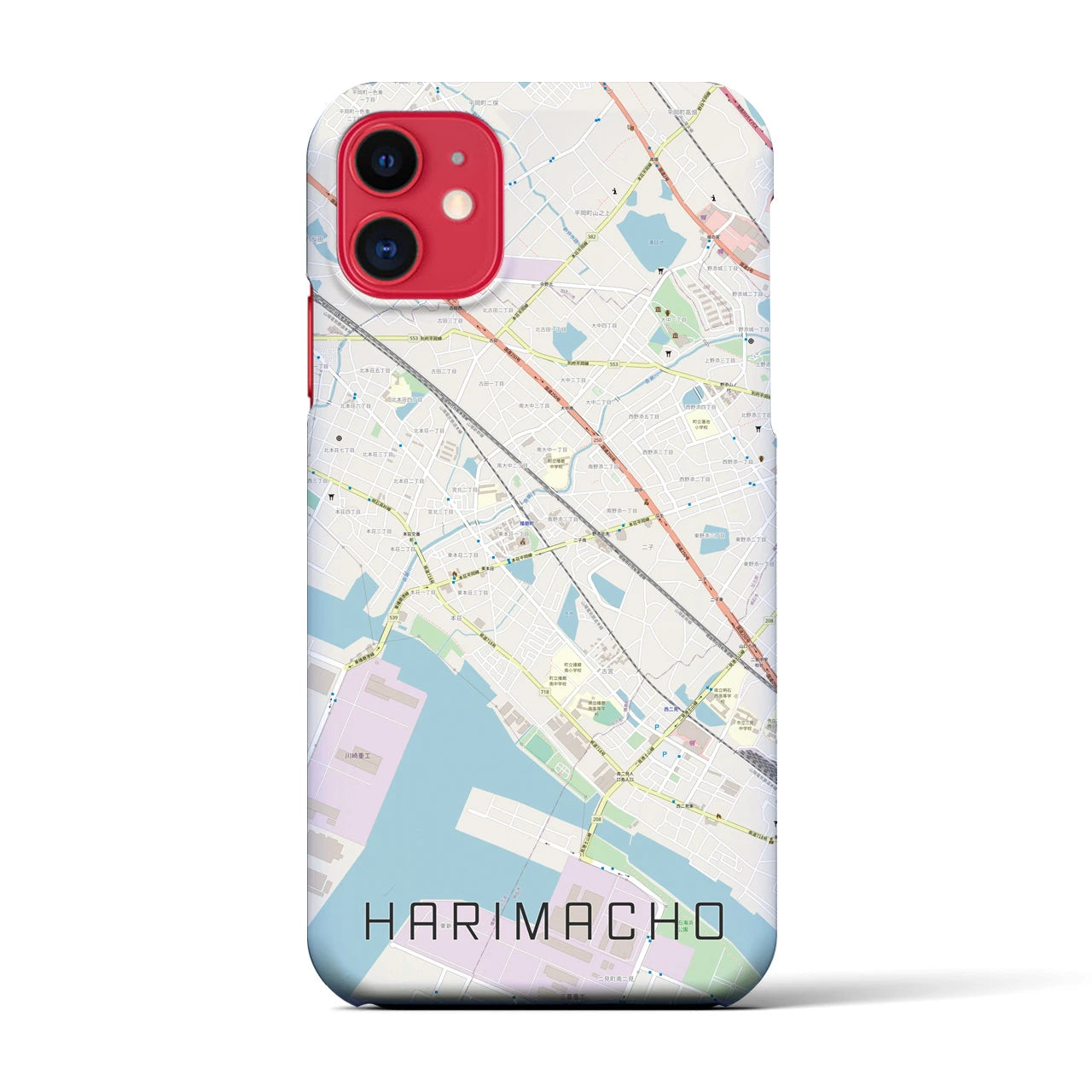 【播磨町(兵庫県)】地図柄iPhoneケース(バックカバータイプ)