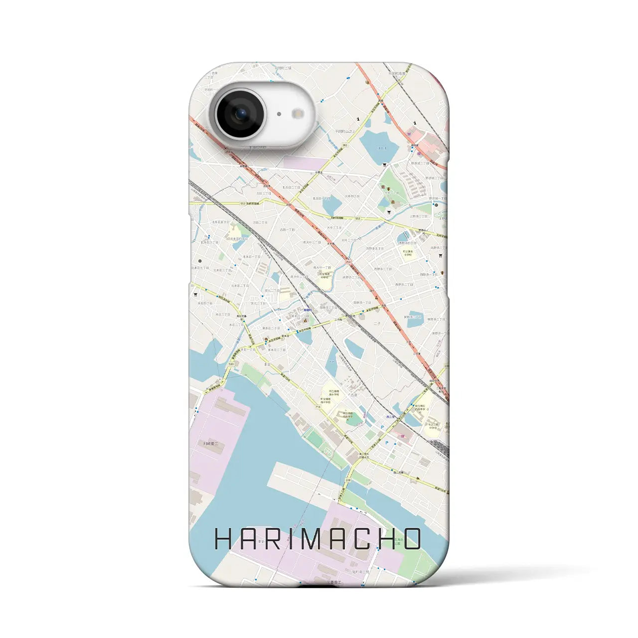 【播磨町(兵庫県)】地図柄iPhoneケース(バックカバータイプ)