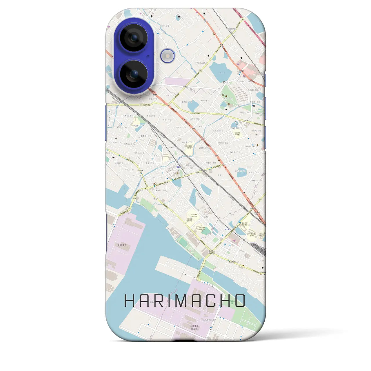 【播磨町(兵庫県)】地図柄iPhoneケース(バックカバータイプ)