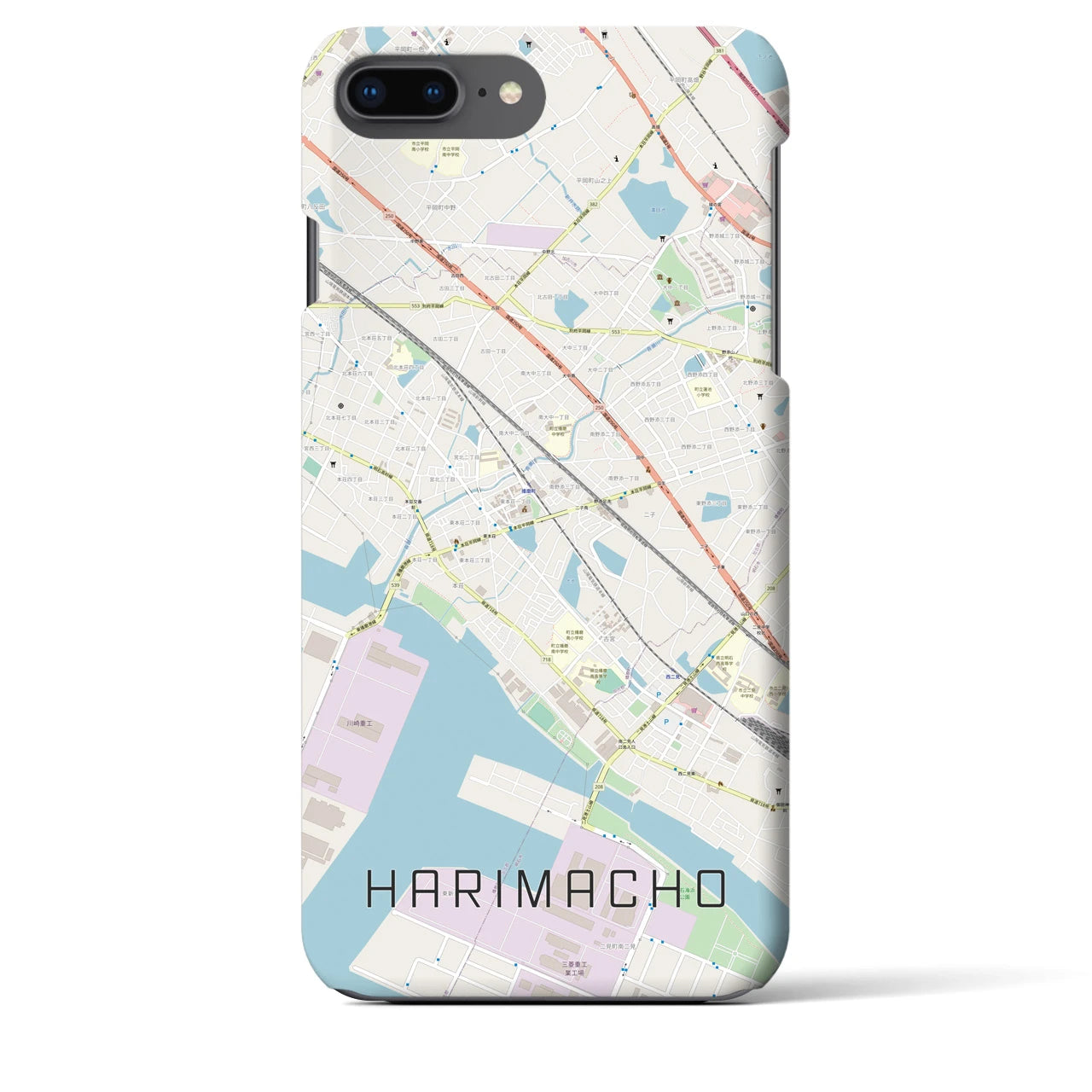 【播磨町(兵庫県)】地図柄iPhoneケース(バックカバータイプ)