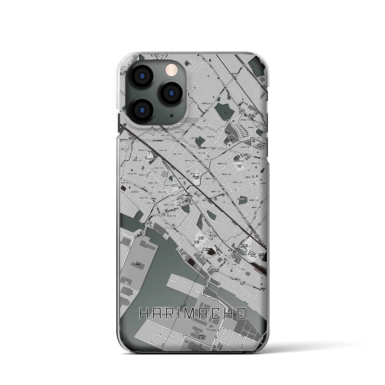 【播磨町(兵庫県)】地図柄iPhoneケース(クリアタイプ)