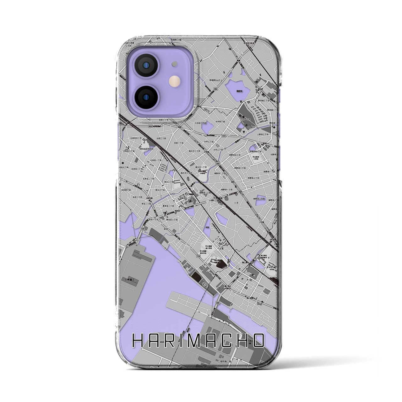 【播磨町(兵庫県)】地図柄iPhoneケース(クリアタイプ)