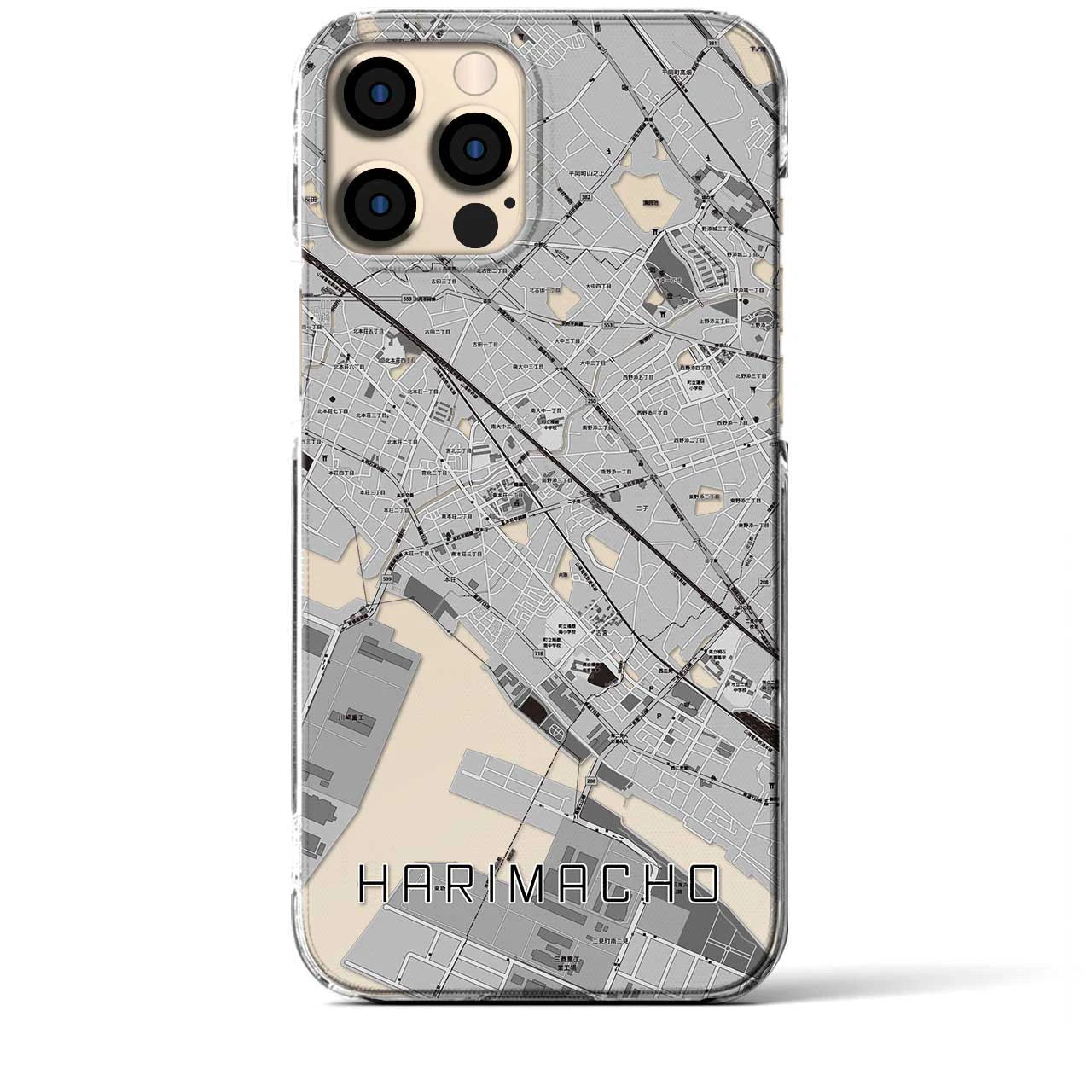 【播磨町(兵庫県)】地図柄iPhoneケース(クリアタイプ)