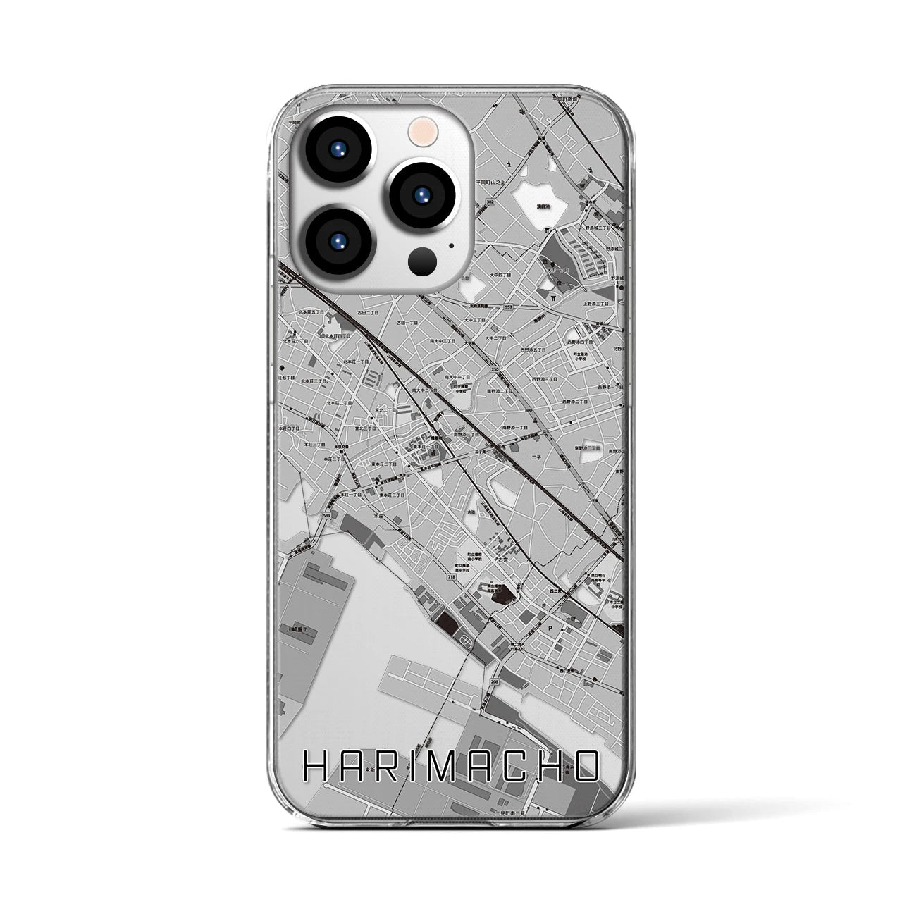 【播磨町(兵庫県)】地図柄iPhoneケース(クリアタイプ)