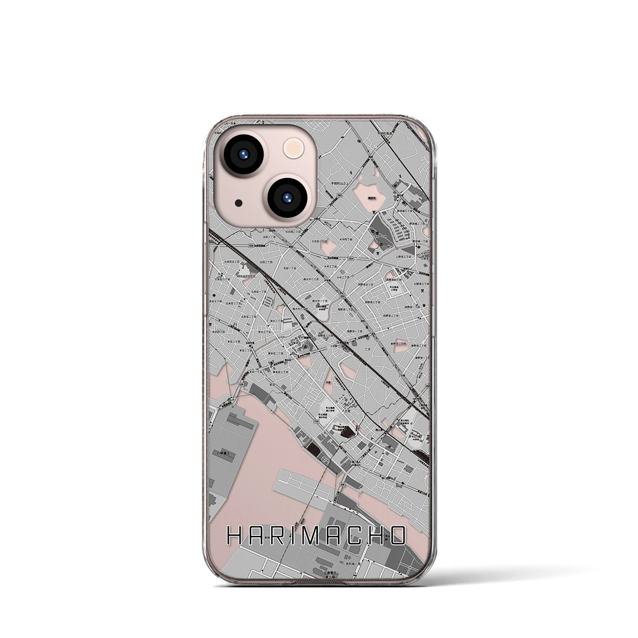 【播磨町(兵庫県)】地図柄iPhoneケース(クリアタイプ)