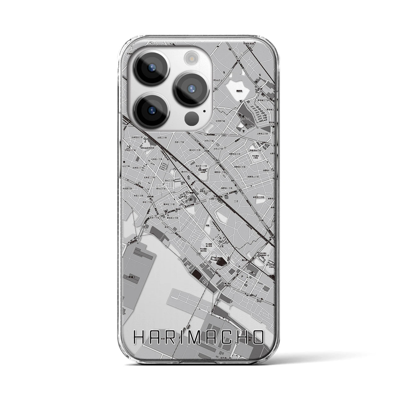 【播磨町(兵庫県)】地図柄iPhoneケース(クリアタイプ)