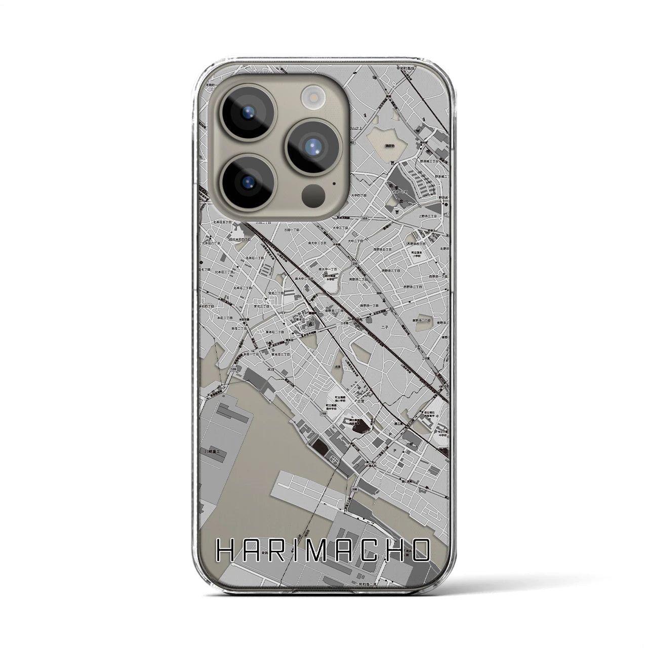 【播磨町(兵庫県)】地図柄iPhoneケース(クリアタイプ)