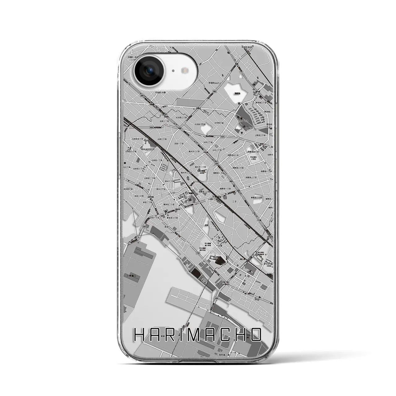 【播磨町(兵庫県)】地図柄iPhoneケース(クリアタイプ)