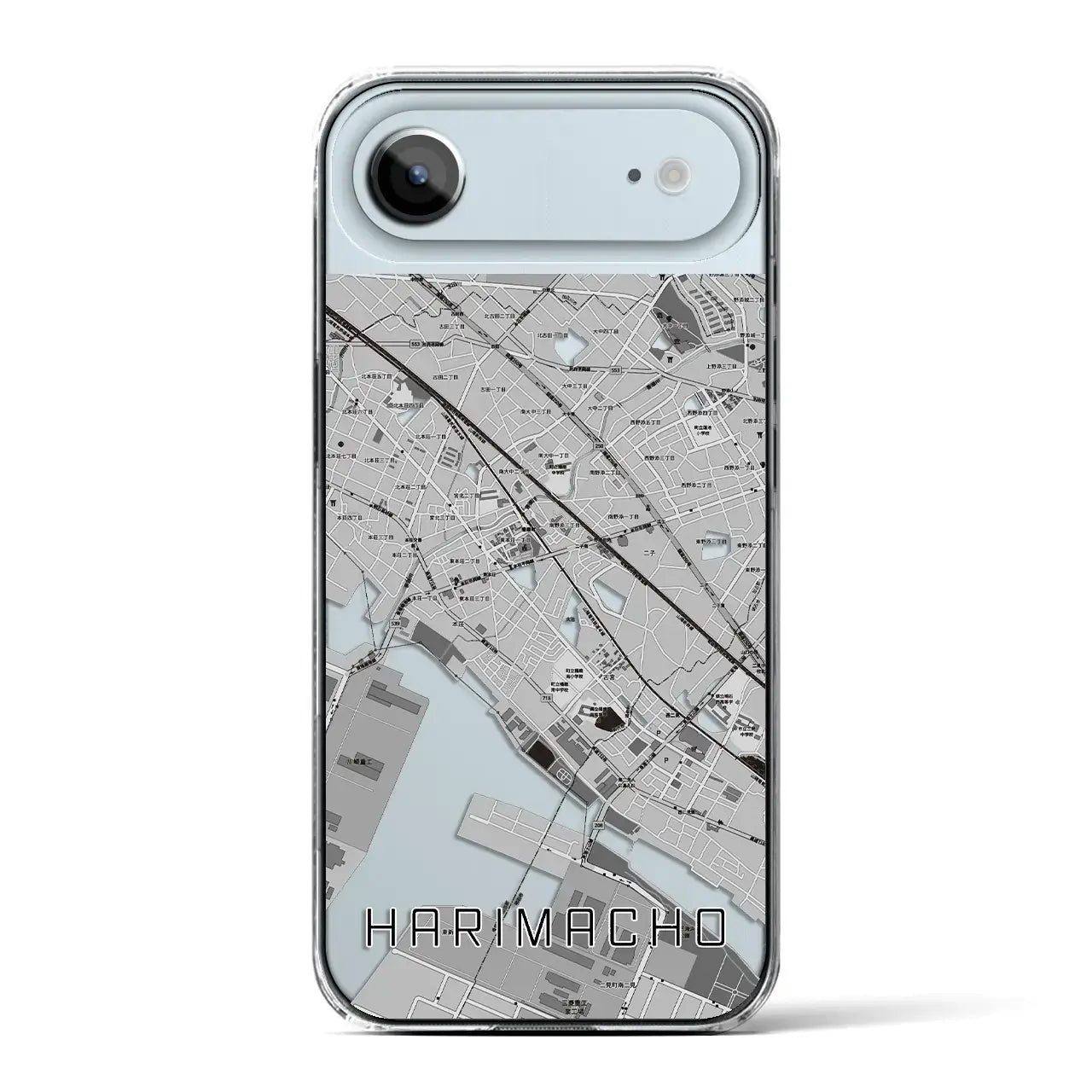 【播磨町(兵庫県)】地図柄iPhoneケース(クリアタイプ)