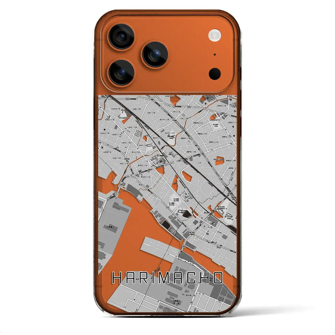 【播磨町(兵庫県)】地図柄iPhoneケース(クリアタイプ)