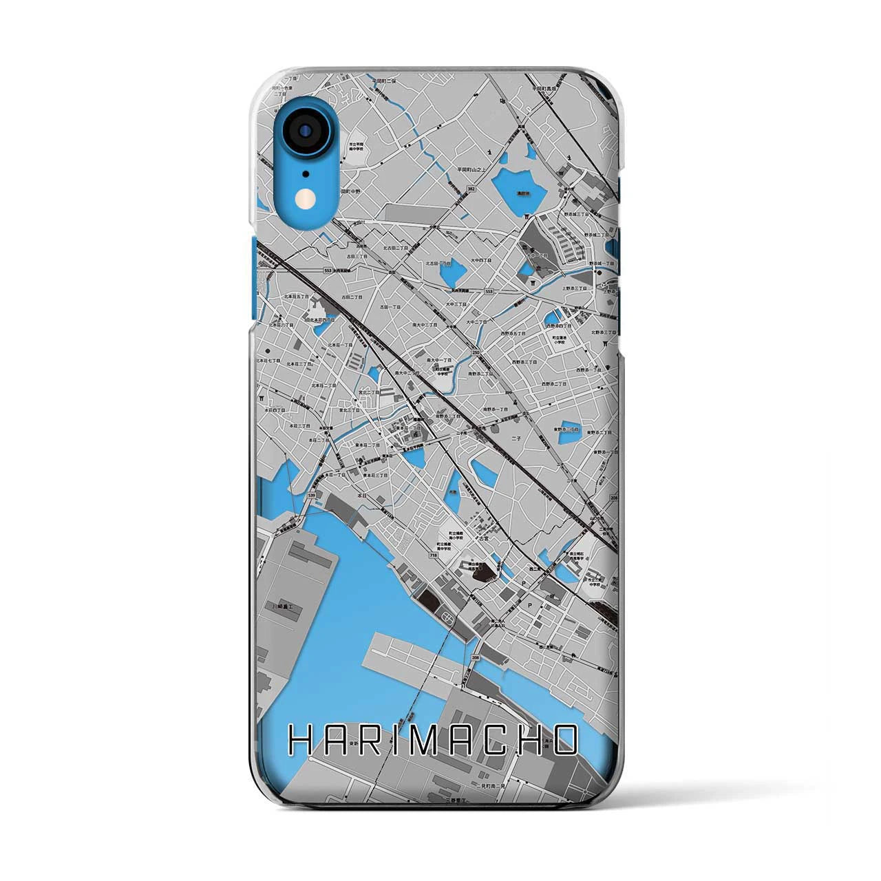 【播磨町(兵庫県)】地図柄iPhoneケース(クリアタイプ)