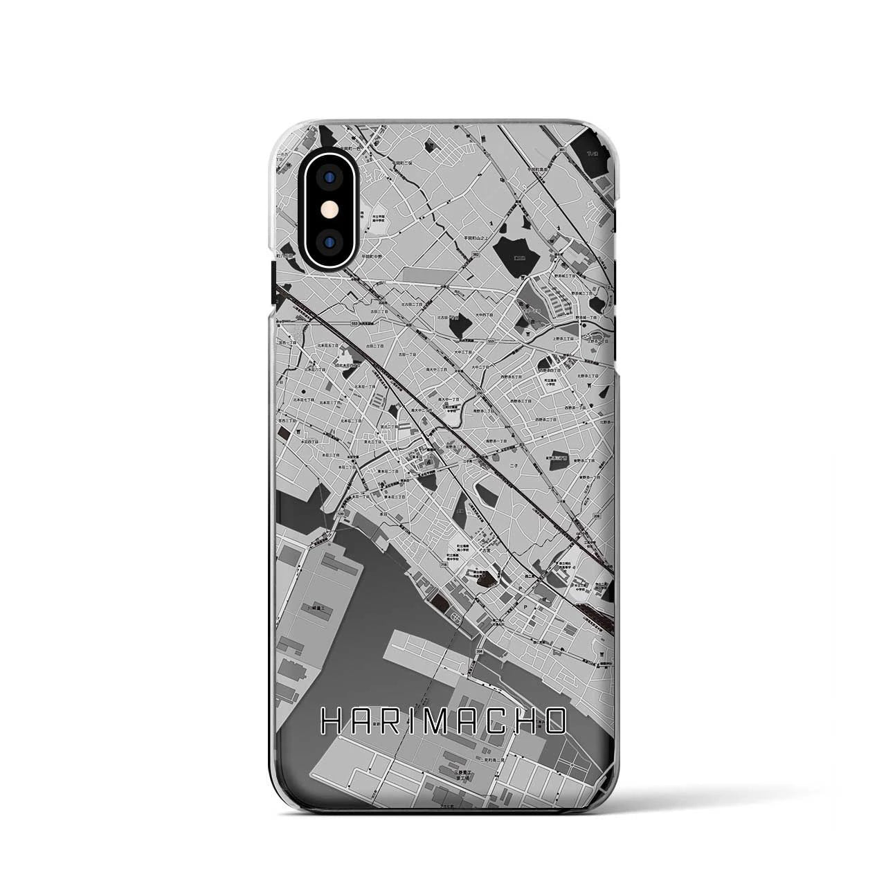 【播磨町(兵庫県)】地図柄iPhoneケース(クリアタイプ)