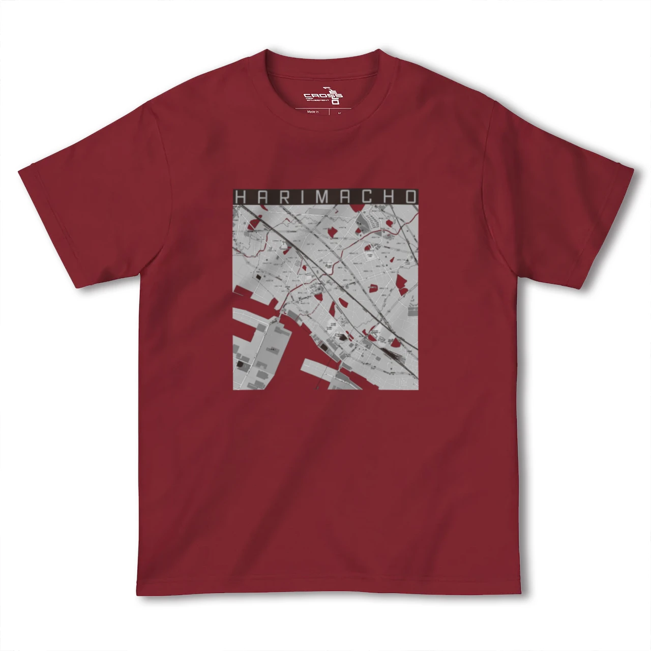 【播磨町(兵庫県)】地図柄ヘビーウェイトTシャツ