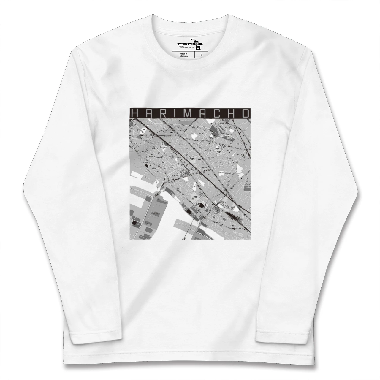 【播磨町(兵庫県)】地図柄ロングスリーブTシャツ