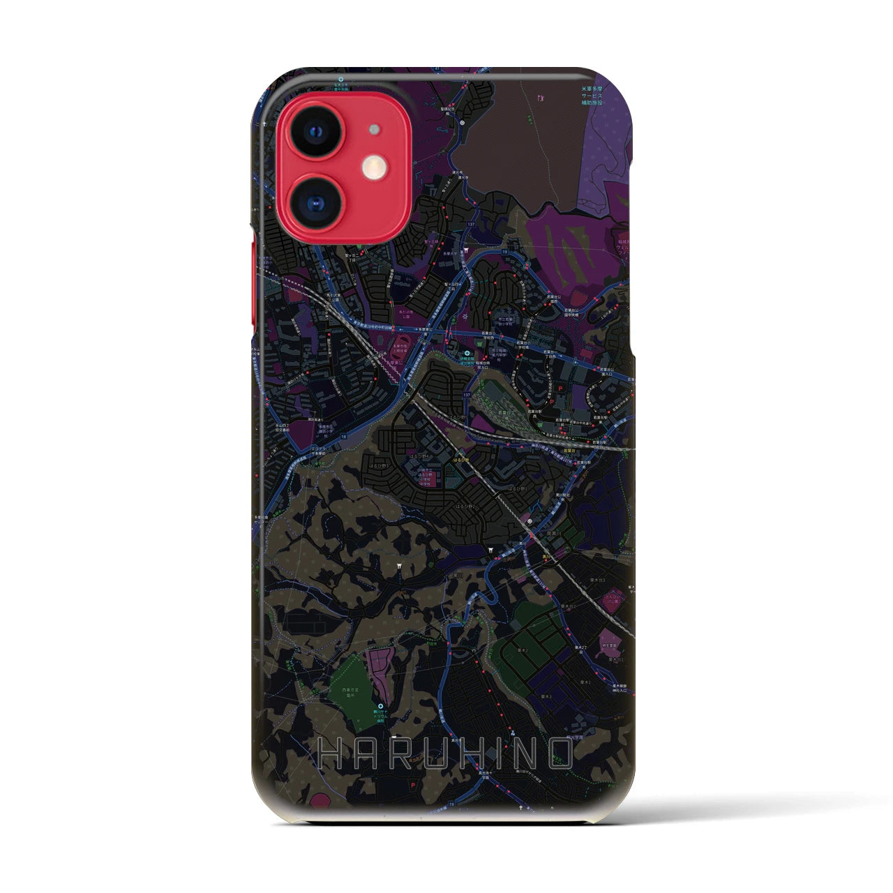 【はるひ野(神奈川県)】地図柄iPhoneケース(バックカバータイプ)