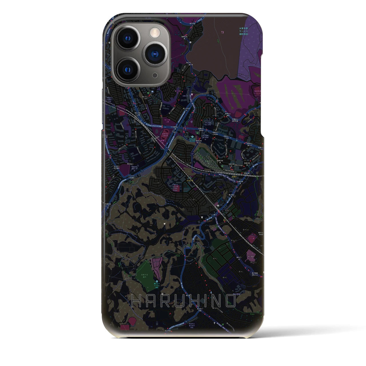 【はるひ野(神奈川県)】地図柄iPhoneケース(バックカバータイプ)