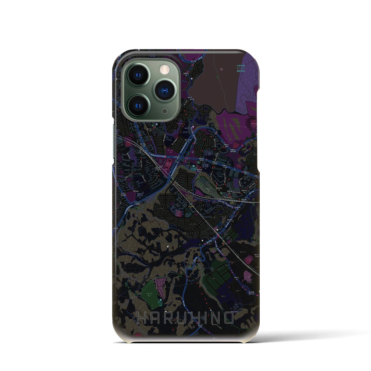 【はるひ野(神奈川県)】地図柄iPhoneケース(バックカバータイプ)