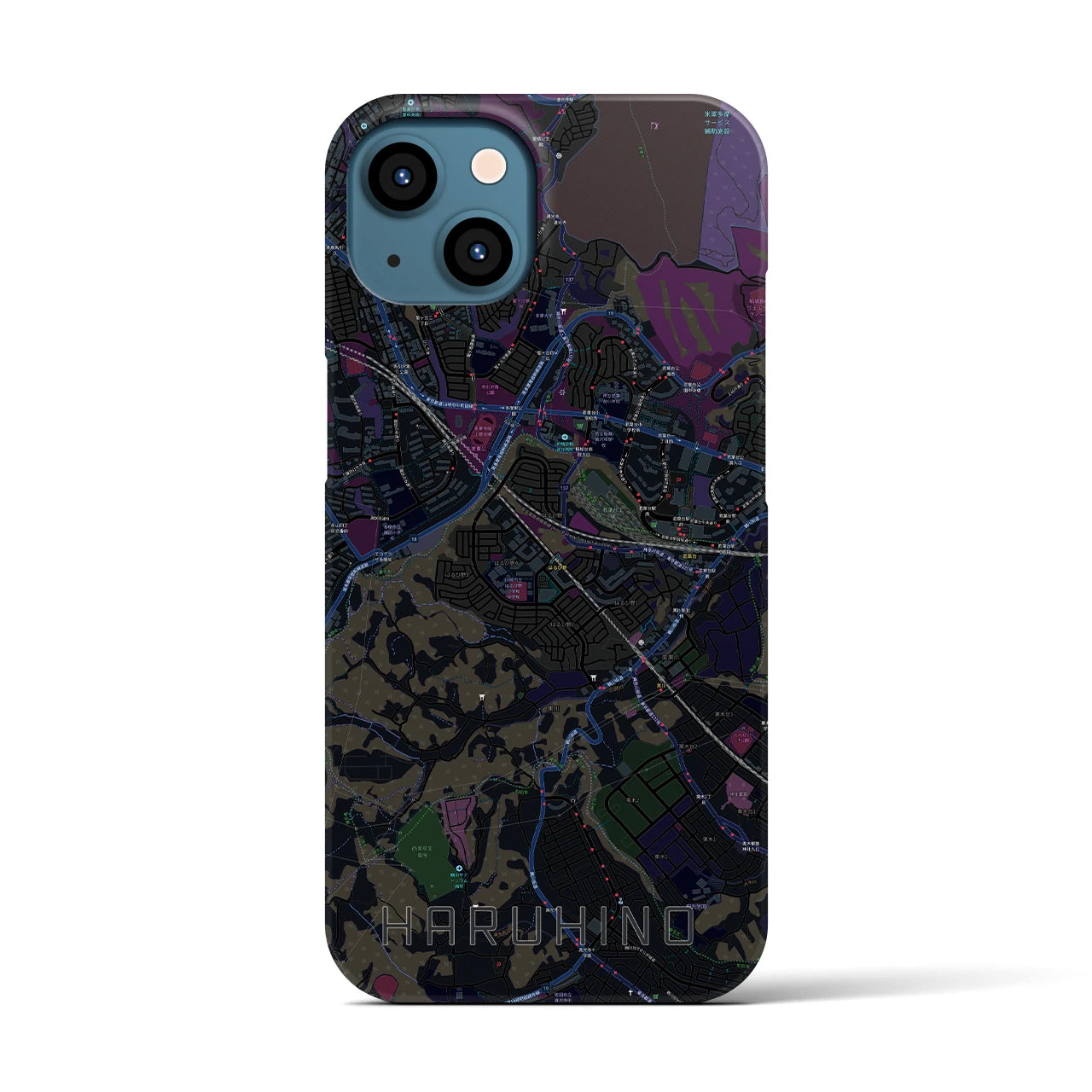 【はるひ野(神奈川県)】地図柄iPhoneケース(バックカバータイプ)