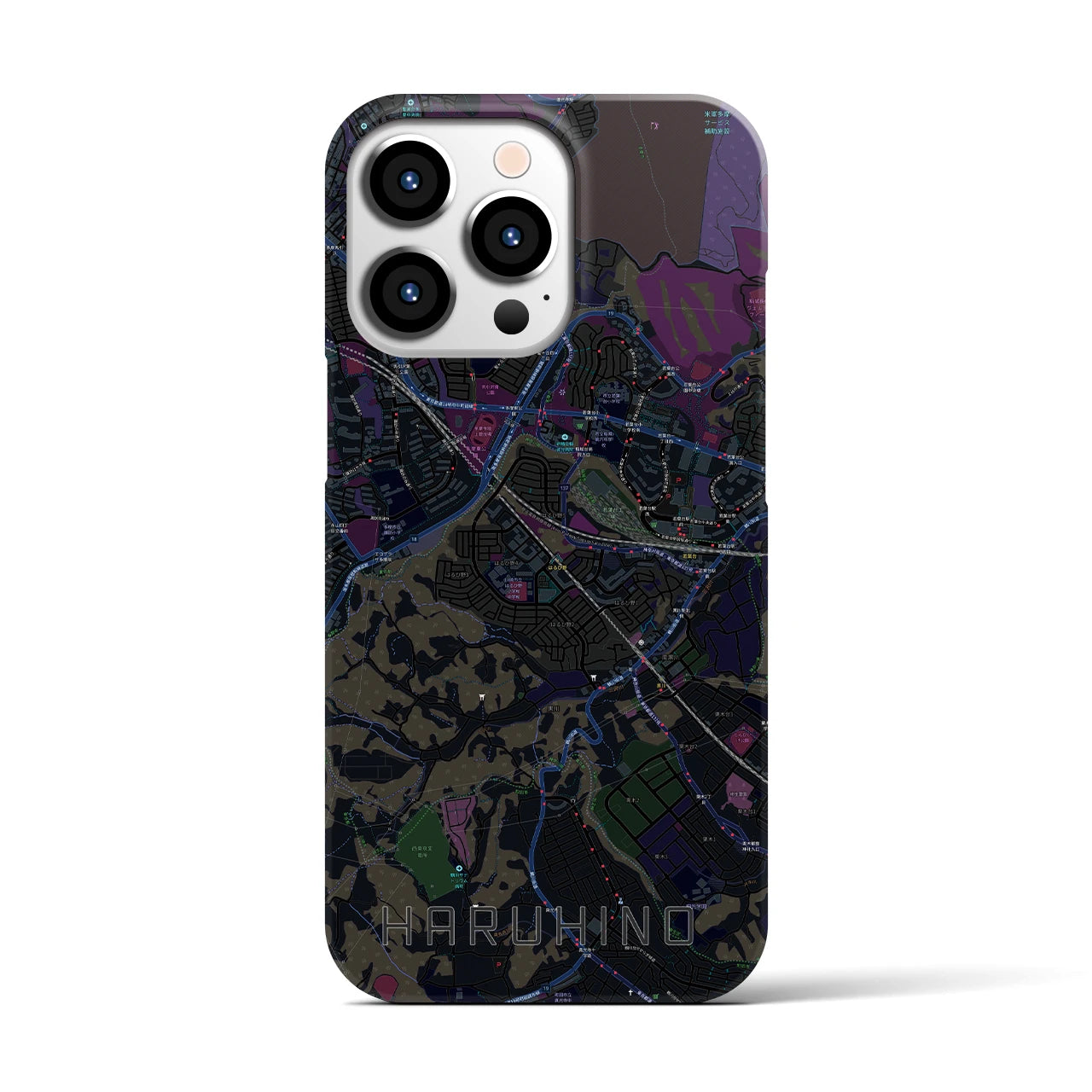 【はるひ野(神奈川県)】地図柄iPhoneケース(バックカバータイプ)