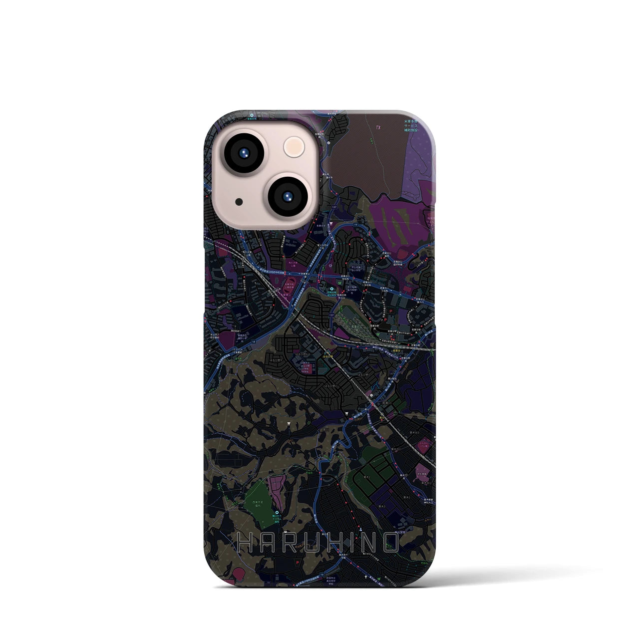 【はるひ野(神奈川県)】地図柄iPhoneケース(バックカバータイプ)
