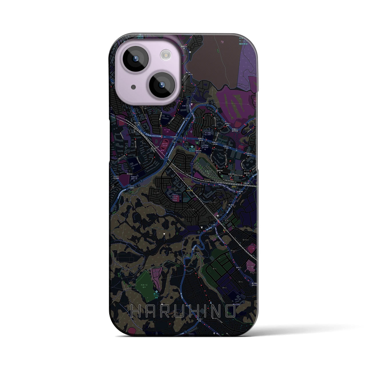 【はるひ野(神奈川県)】地図柄iPhoneケース(バックカバータイプ)