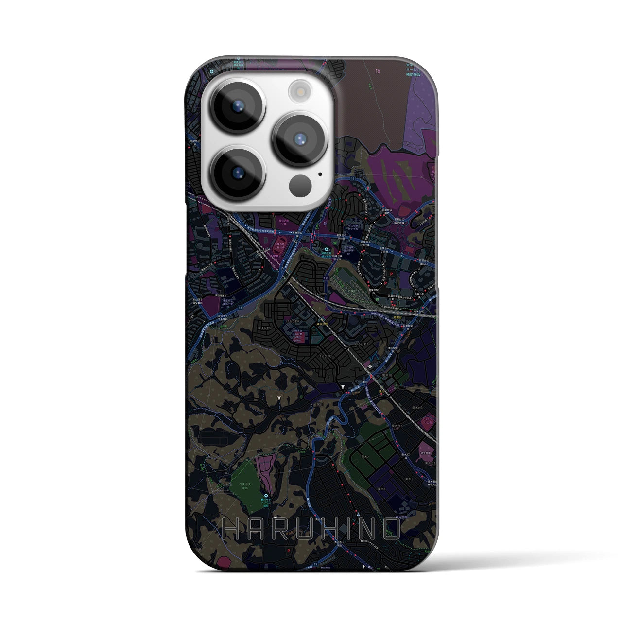 【はるひ野(神奈川県)】地図柄iPhoneケース(バックカバータイプ)