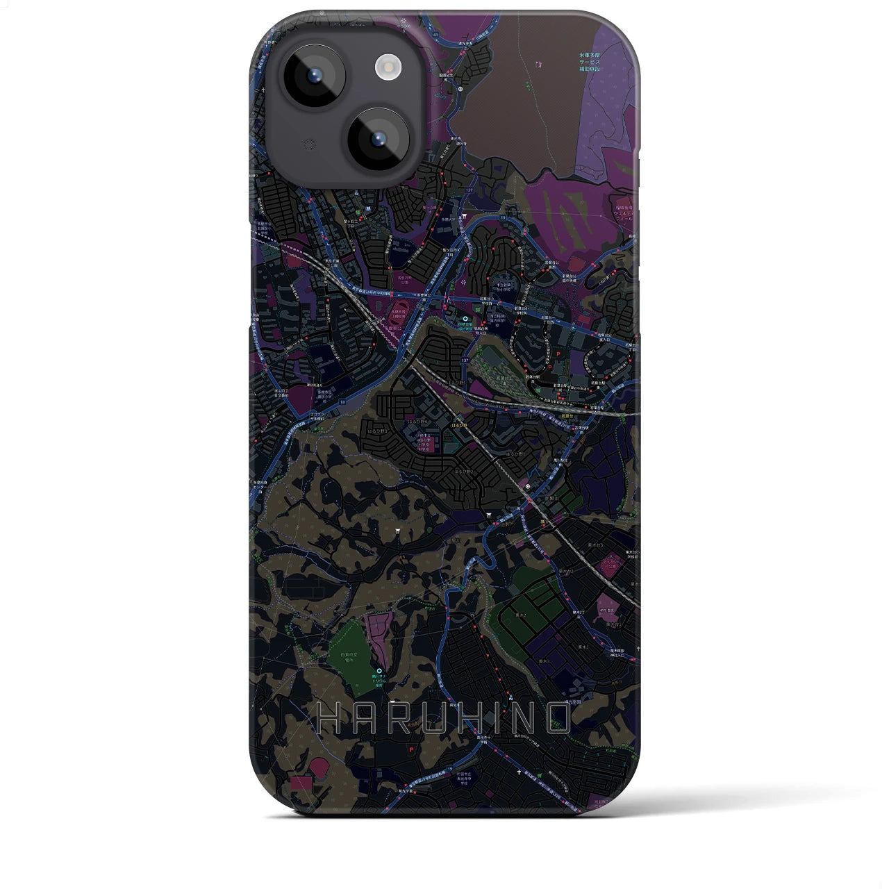 【はるひ野(神奈川県)】地図柄iPhoneケース(バックカバータイプ)