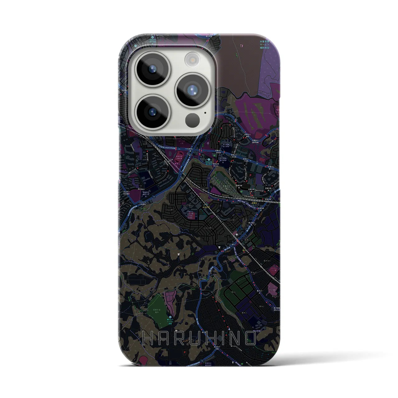 【はるひ野(神奈川県)】地図柄iPhoneケース(バックカバータイプ)