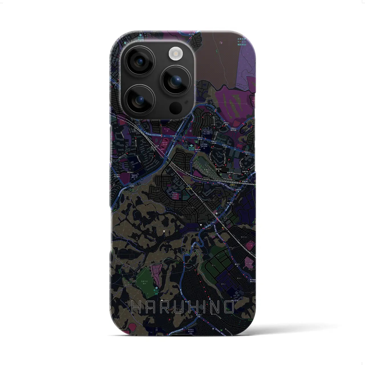 【はるひ野(神奈川県)】地図柄iPhoneケース(バックカバータイプ)