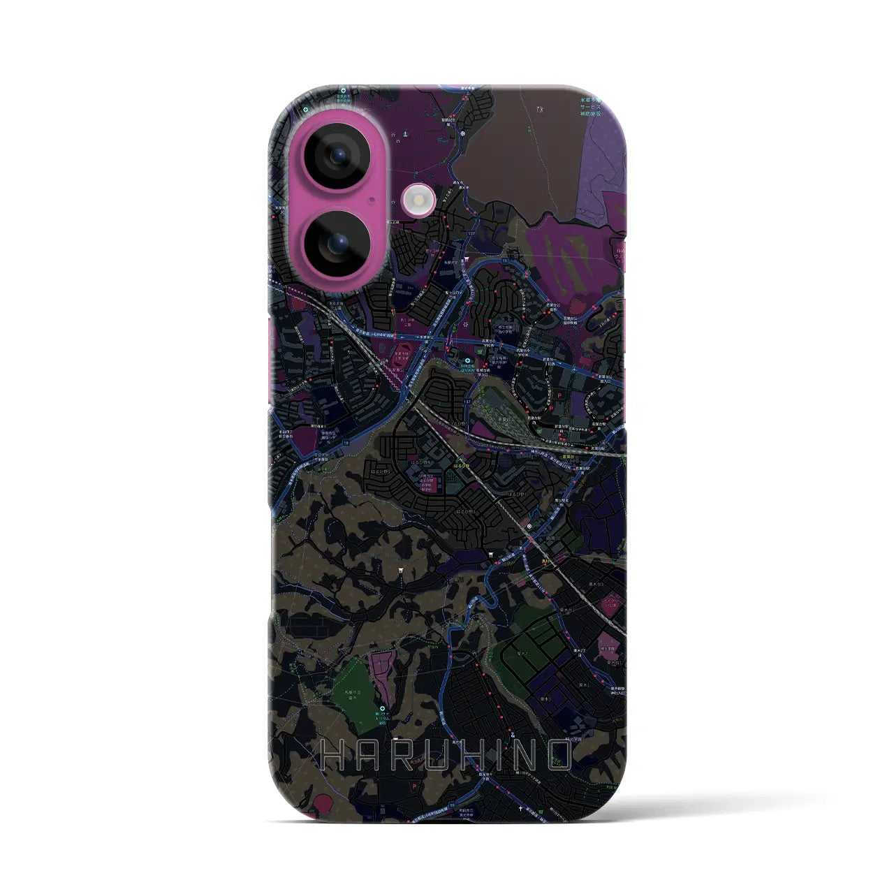 【はるひ野(神奈川県)】地図柄iPhoneケース(バックカバータイプ)