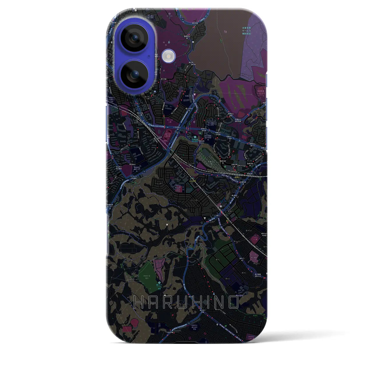 【はるひ野(神奈川県)】地図柄iPhoneケース(バックカバータイプ)