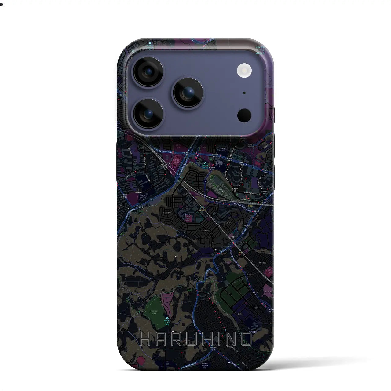 【はるひ野(神奈川県)】地図柄iPhoneケース(バックカバータイプ)