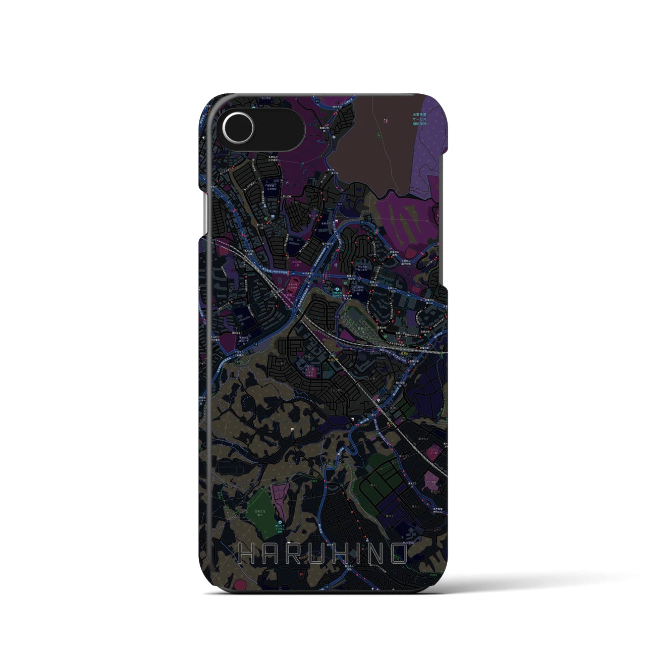 【はるひ野(神奈川県)】地図柄iPhoneケース(バックカバータイプ)