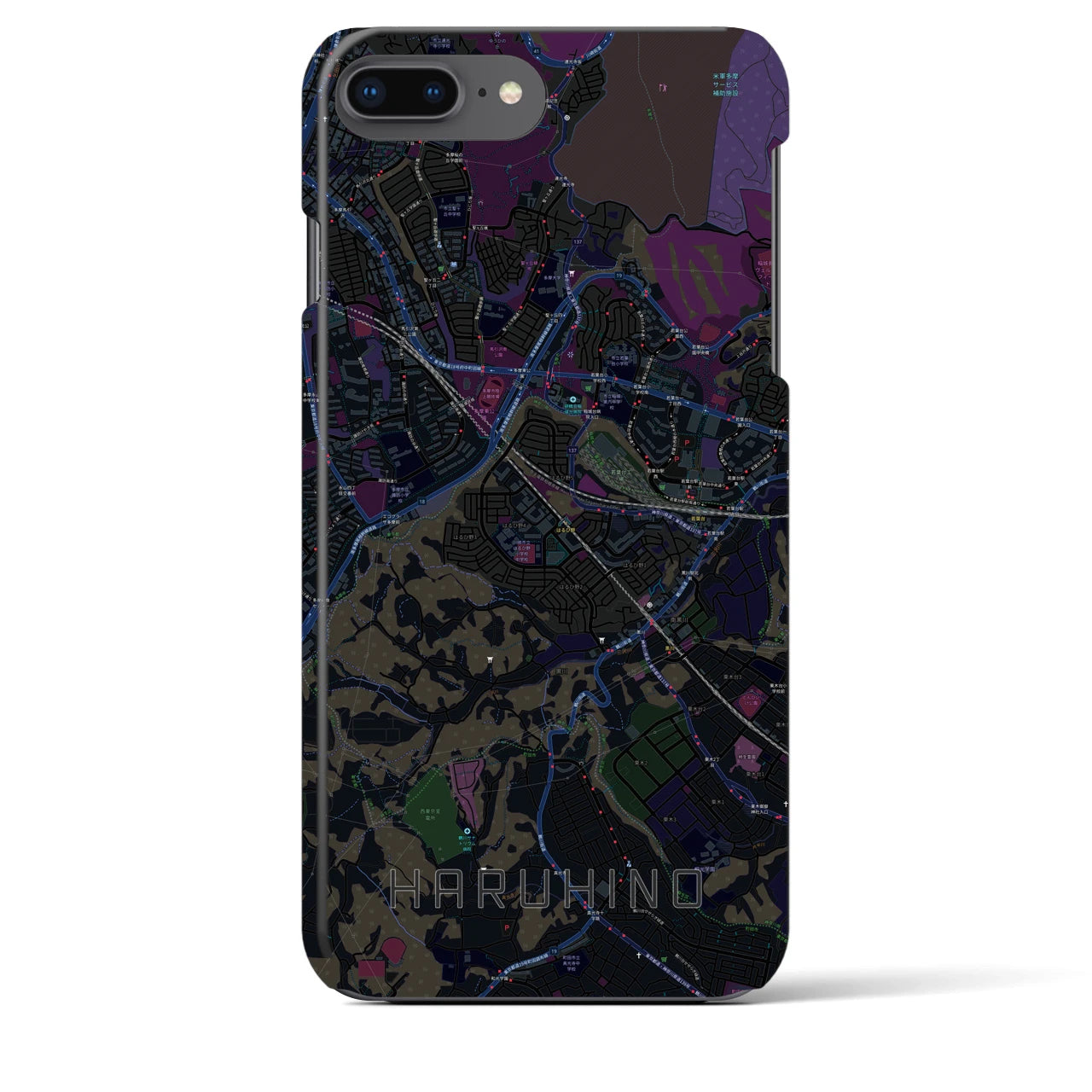 【はるひ野(神奈川県)】地図柄iPhoneケース(バックカバータイプ)