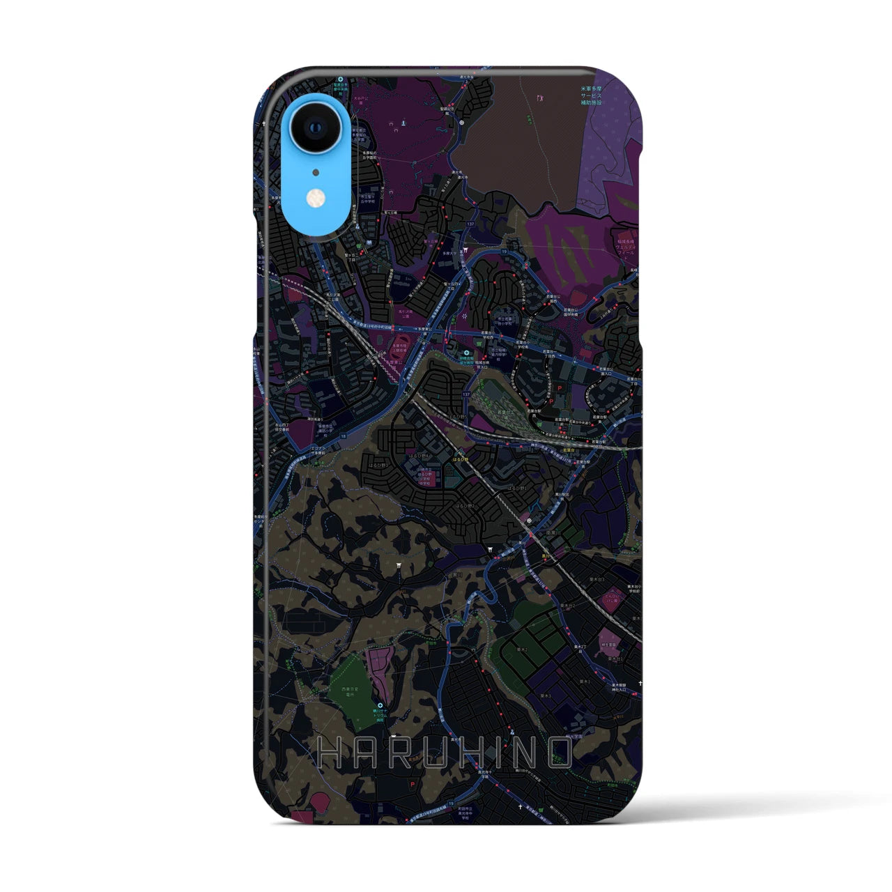 【はるひ野(神奈川県)】地図柄iPhoneケース(バックカバータイプ)