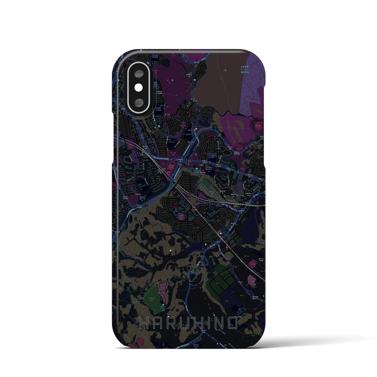 【はるひ野(神奈川県)】地図柄iPhoneケース(バックカバータイプ)