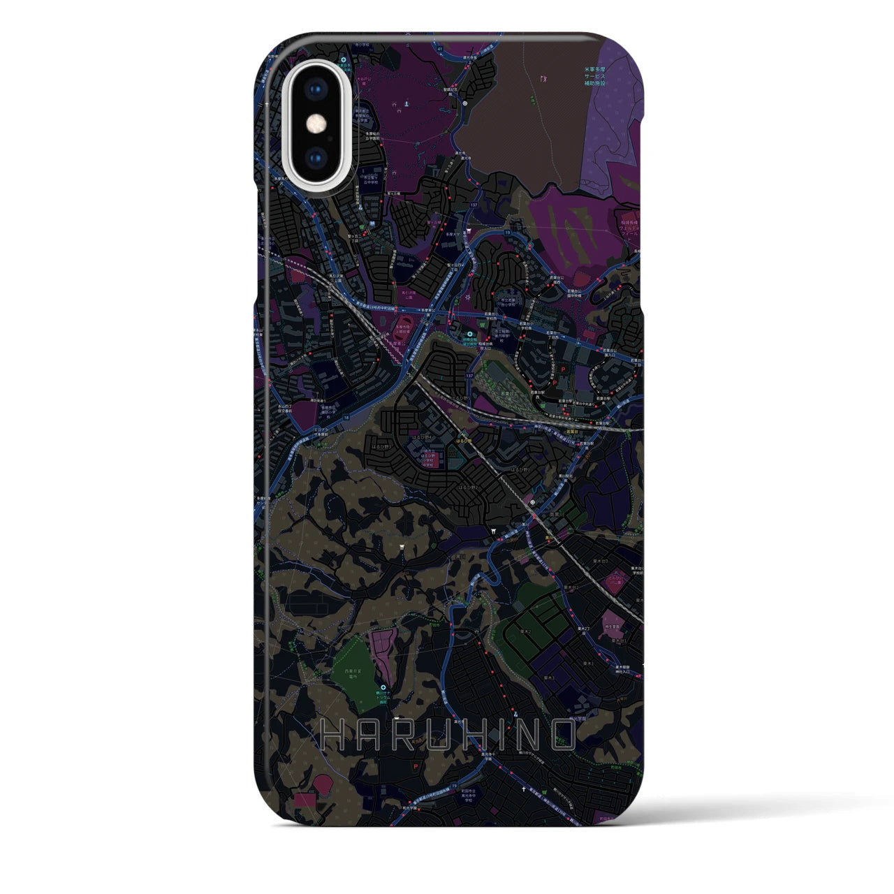 【はるひ野(神奈川県)】地図柄iPhoneケース(バックカバータイプ)