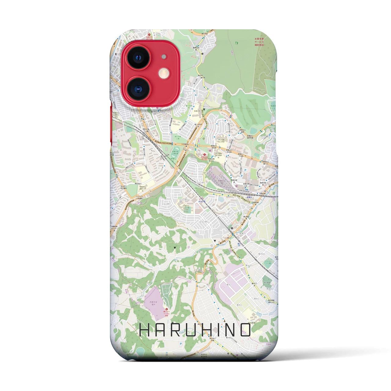【はるひ野(神奈川県)】地図柄iPhoneケース(バックカバータイプ)