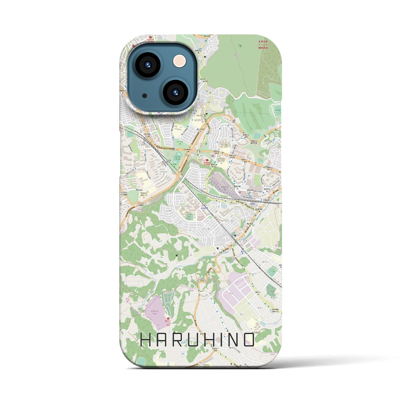 【はるひ野(神奈川県)】地図柄iPhoneケース(バックカバータイプ)