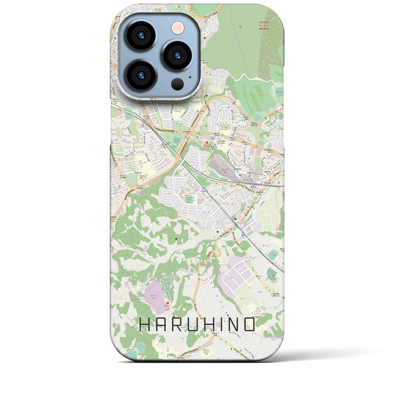 【はるひ野(神奈川県)】地図柄iPhoneケース(バックカバータイプ)