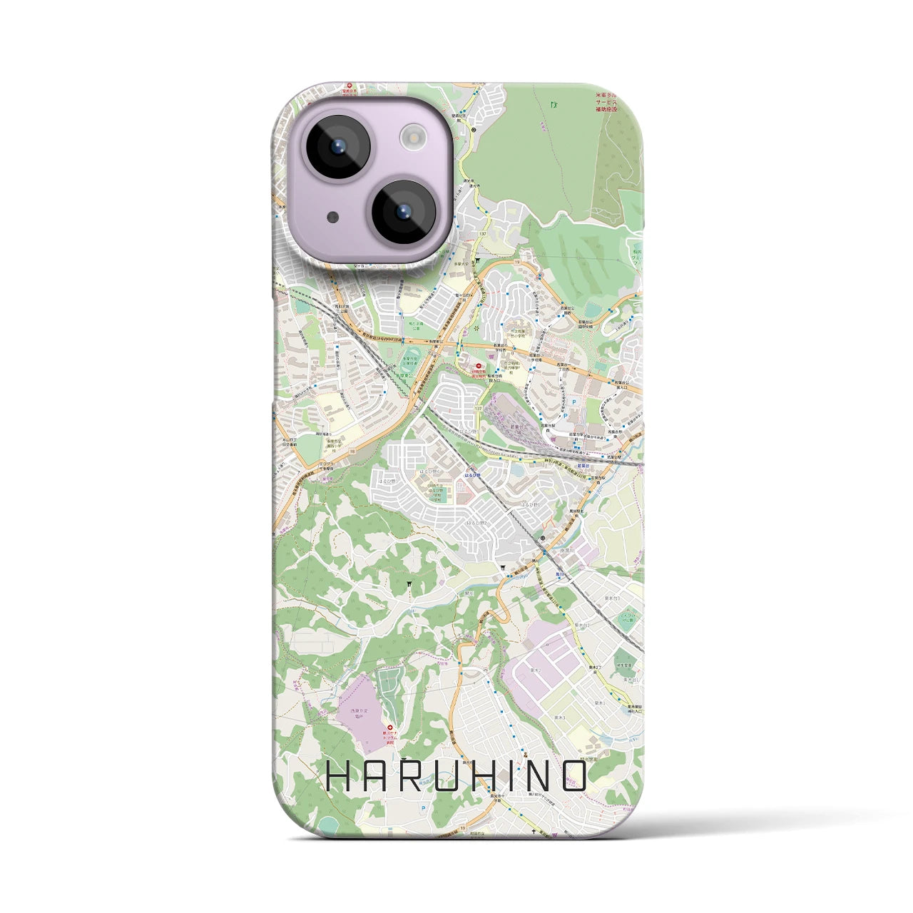 【はるひ野(神奈川県)】地図柄iPhoneケース(バックカバータイプ)