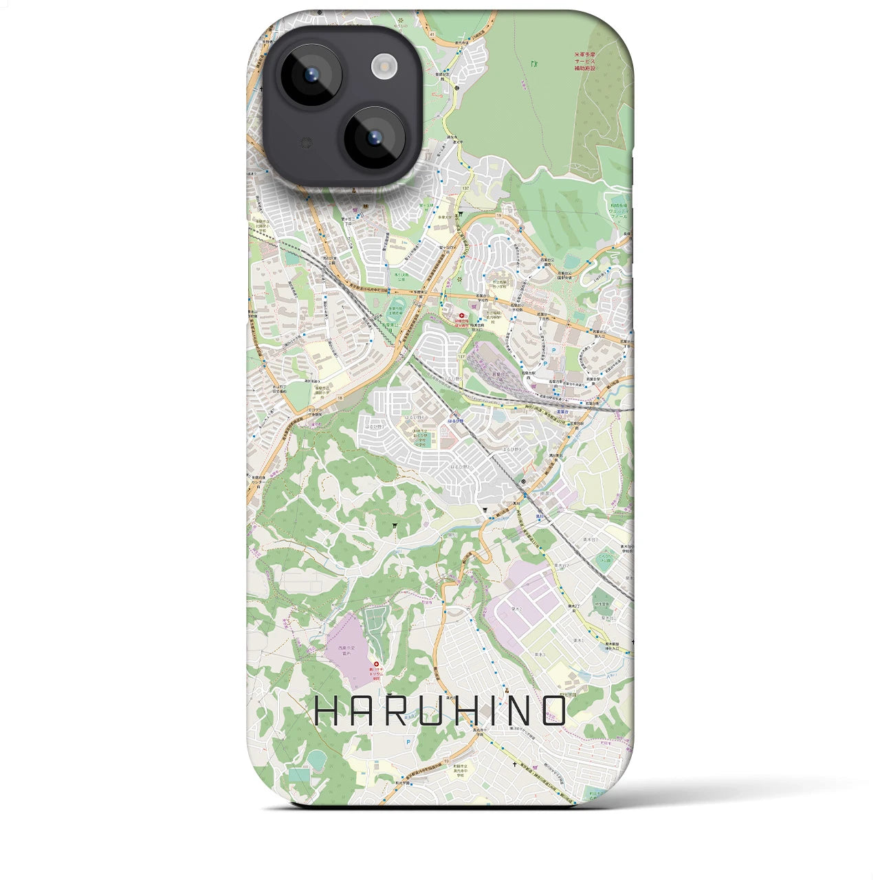 【はるひ野(神奈川県)】地図柄iPhoneケース(バックカバータイプ)