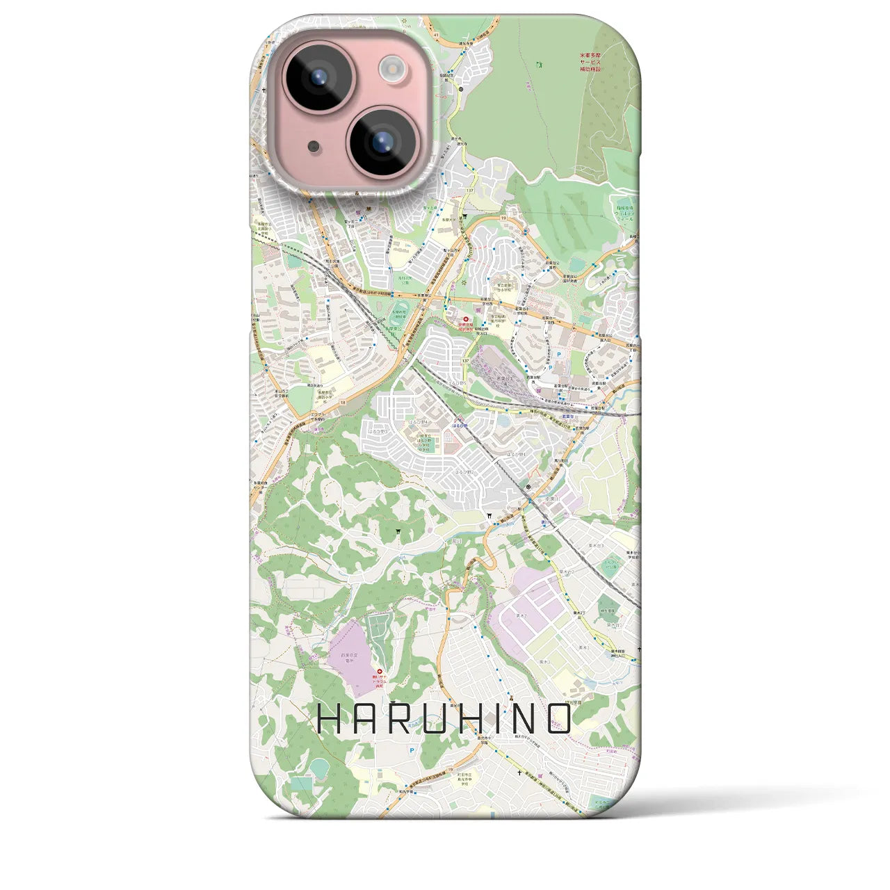 【はるひ野(神奈川県)】地図柄iPhoneケース(バックカバータイプ)